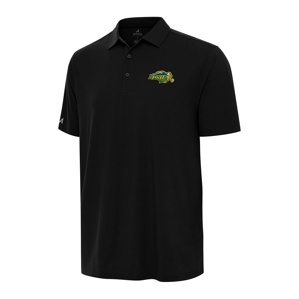 Men's Antigua Black NDSU Bison Era Polo