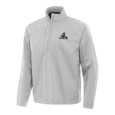 Men's Antigua Gray New Mexico State Aggies Brisk Quarter-Zip Jacket