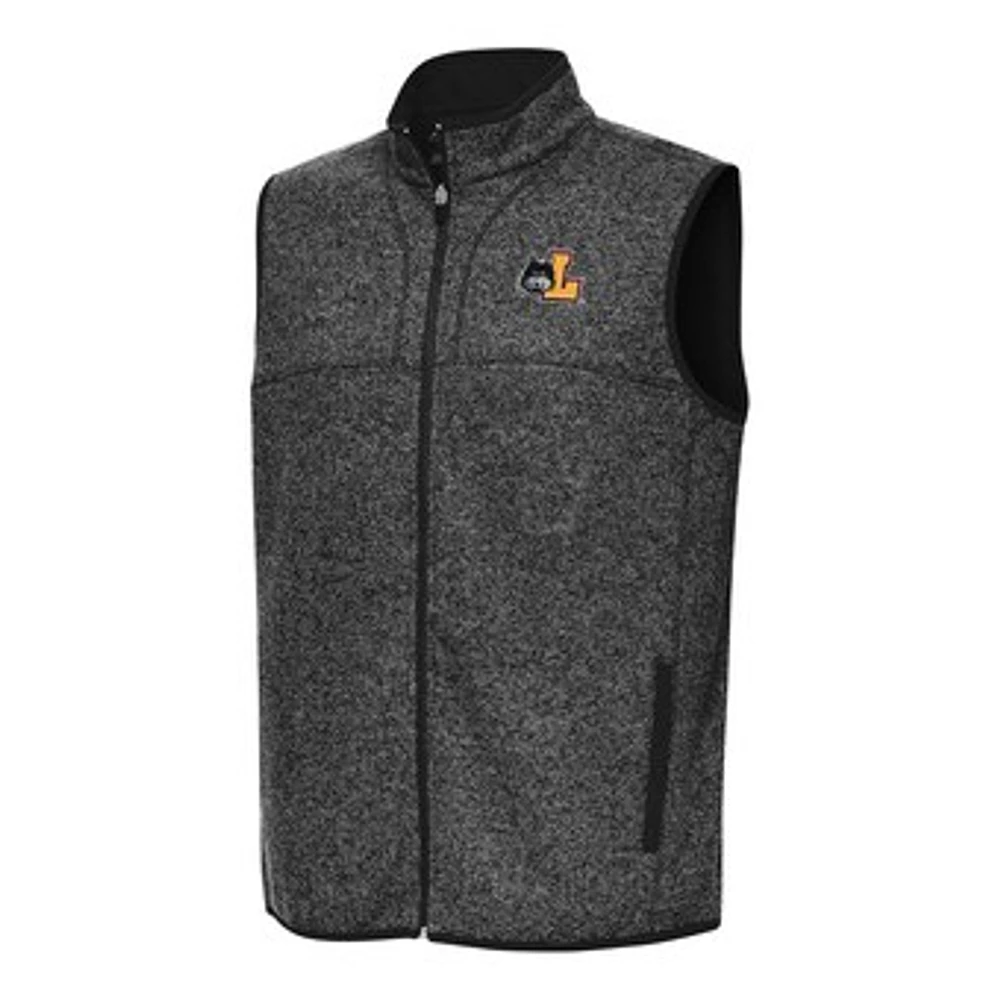 Men's Antigua Heather Loyola Chicago Ramblers Fortune Full-Zip Vest