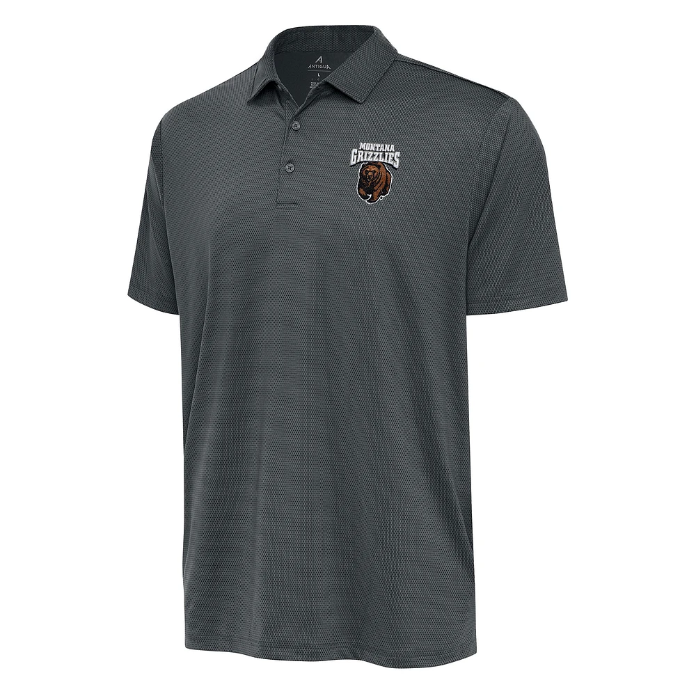 Men's Antigua Charcoal Montana Grizzlies Ellipse Polo