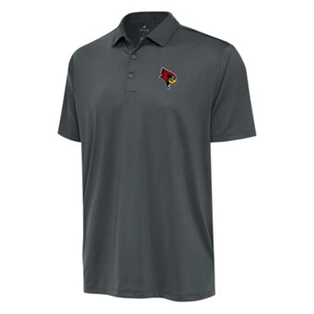 Men's Antigua Charcoal Illinois State Redbirds Ellipse Polo