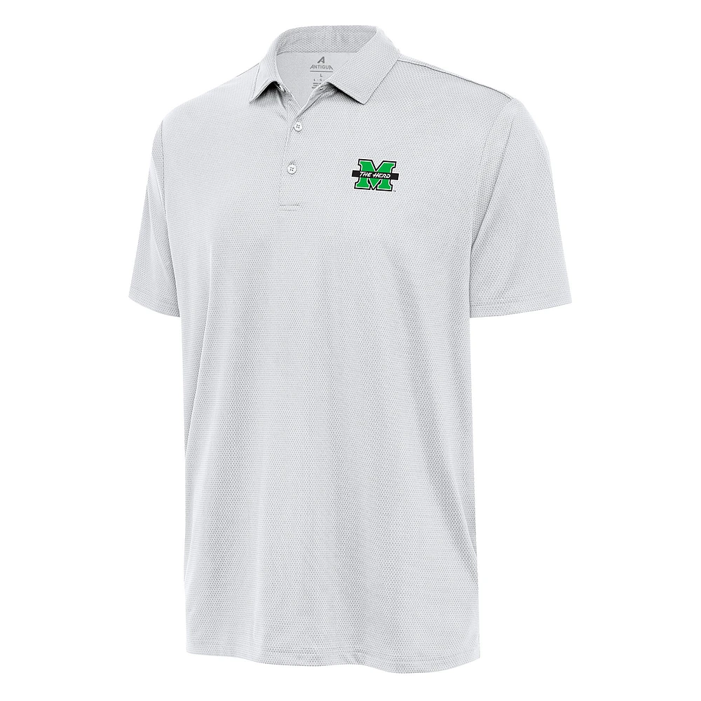Men's Antigua White Marshall Thundering Herd Ellipse Polo
