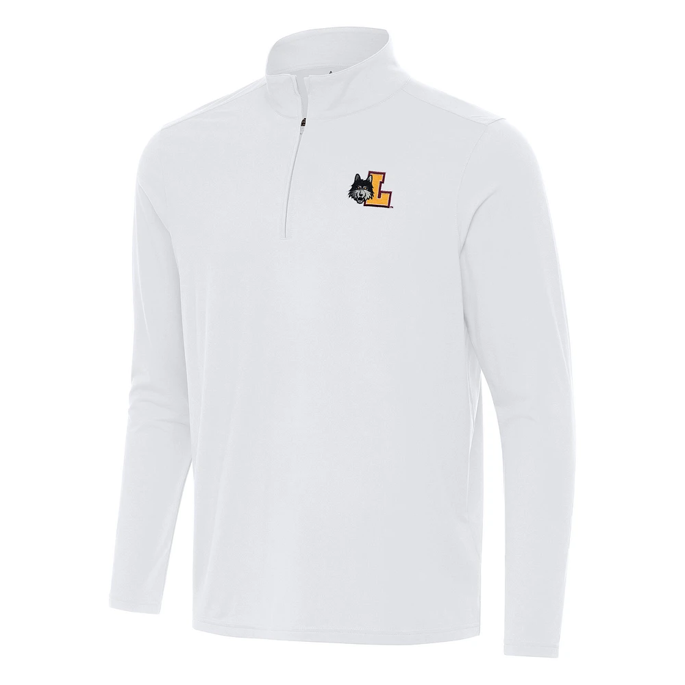 Men's Antigua White Loyola Chicago Ramblers Intent Quarter-Zip Top