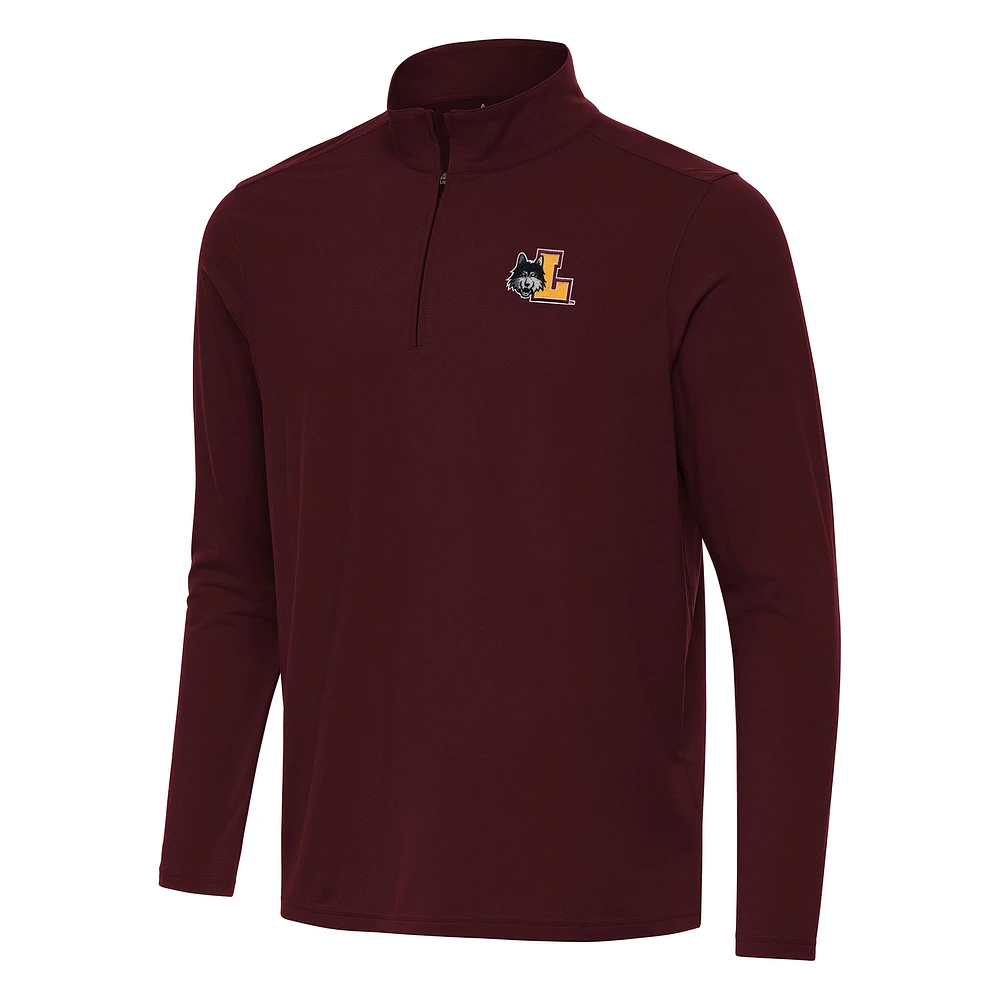 Men's Antigua Maroon Loyola Chicago Ramblers Intent Quarter-Zip Top