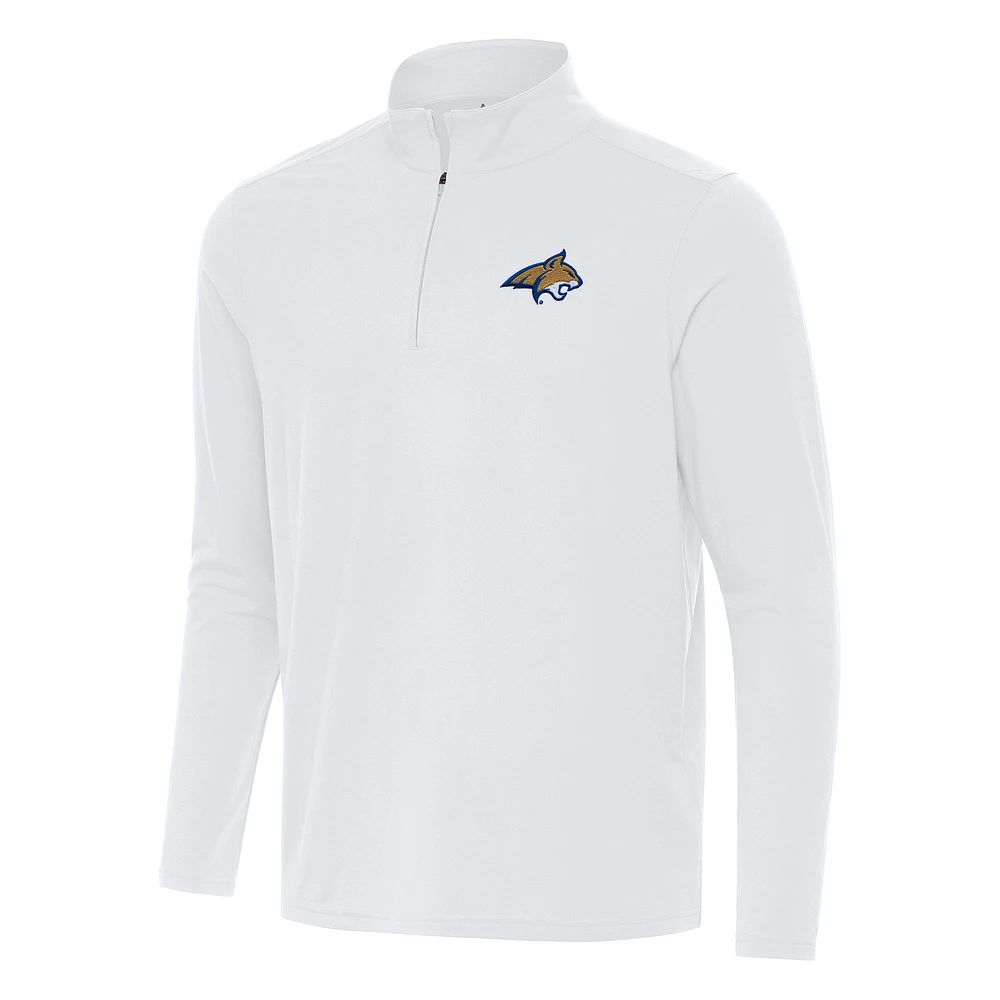 Men's Antigua White Montana State Bobcats Intent Quarter-Zip Top