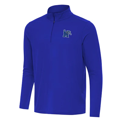 Men's Antigua Royal Memphis Tigers Intent Quarter-Zip Top