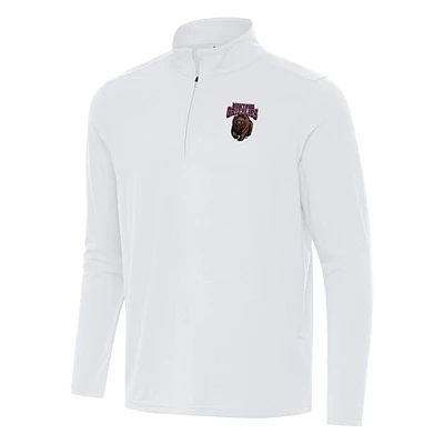 Men's Antigua White Montana Grizzlies Intent Quarter-Zip Top