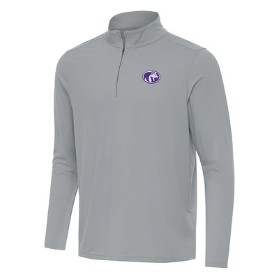 Men's Antigua Gray North Alabama Lions Intent Quarter-Zip Top