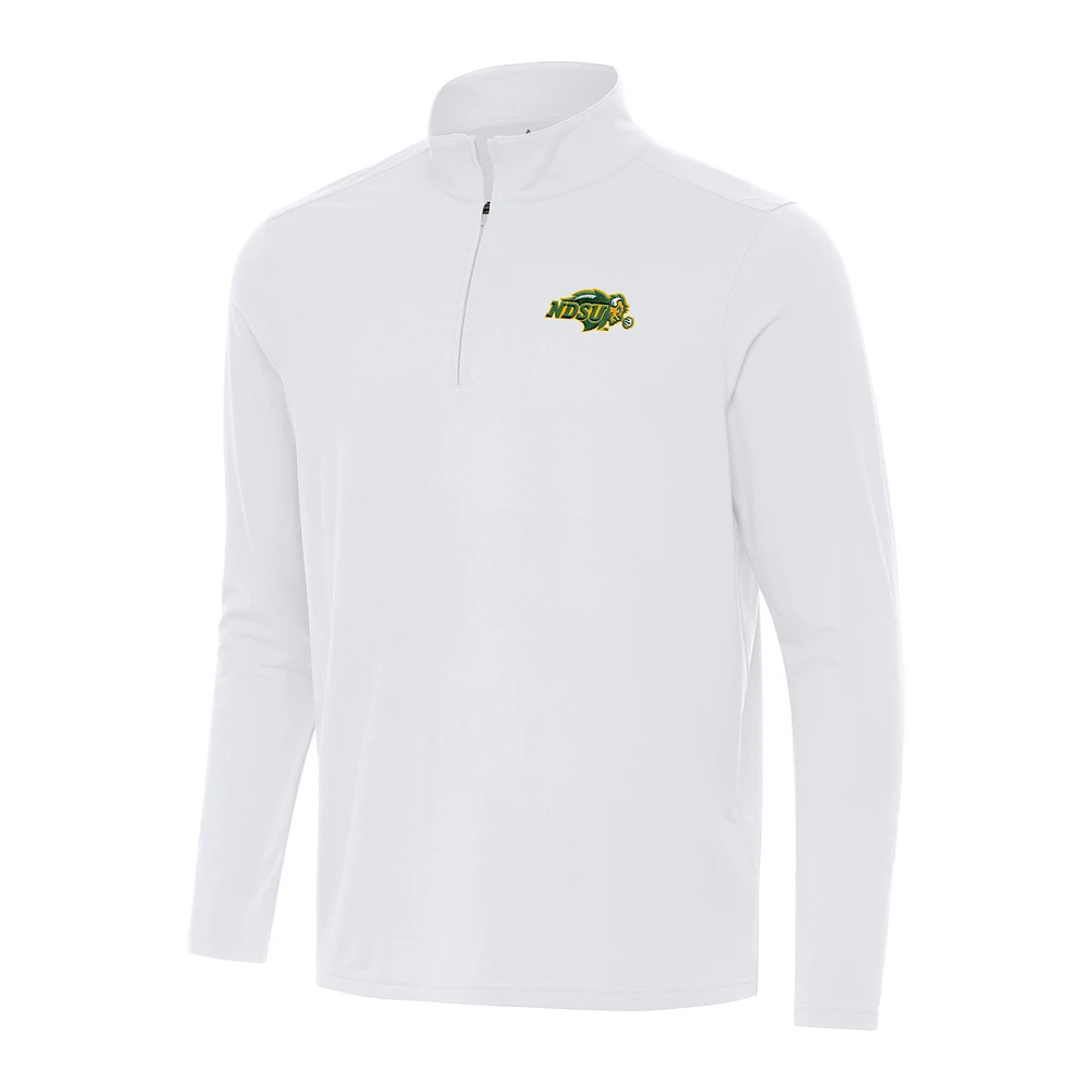 Men's Antigua White NDSU Bison Intent Quarter-Zip Top