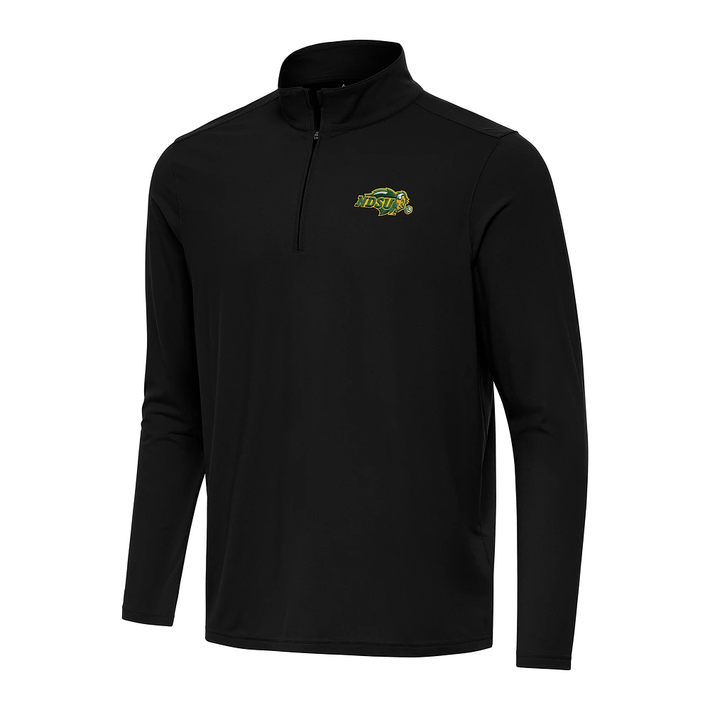 Men's Antigua Black NDSU Bison Intent Quarter-Zip Top