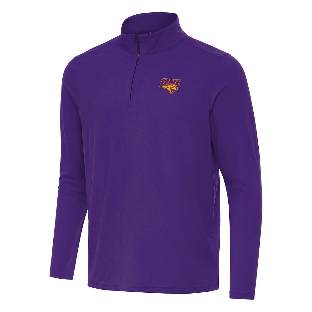 Men's Antigua Purple Northern Iowa Panthers Intent Quarter-Zip Top