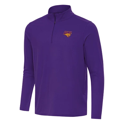 Men's Antigua Purple Northern Iowa Panthers Intent Quarter-Zip Top