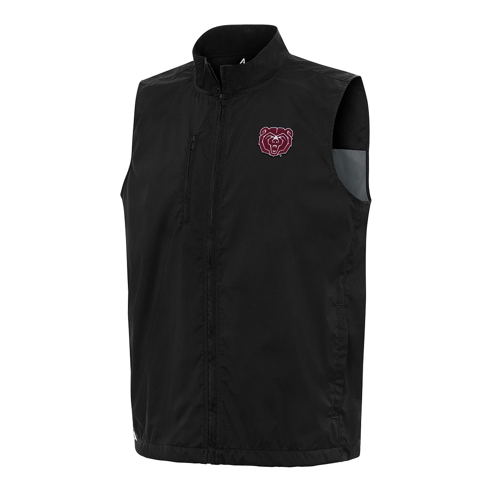Men's Antigua Black Missouri State University Bears Brisk Full-Zip Vest