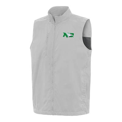Men's Antigua  Gray North Dakota Brisk Full-Zip Vest