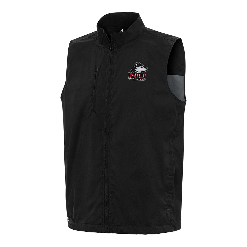 Men's Antigua Black Northern Illinois Huskies Brisk Full-Zip Vest