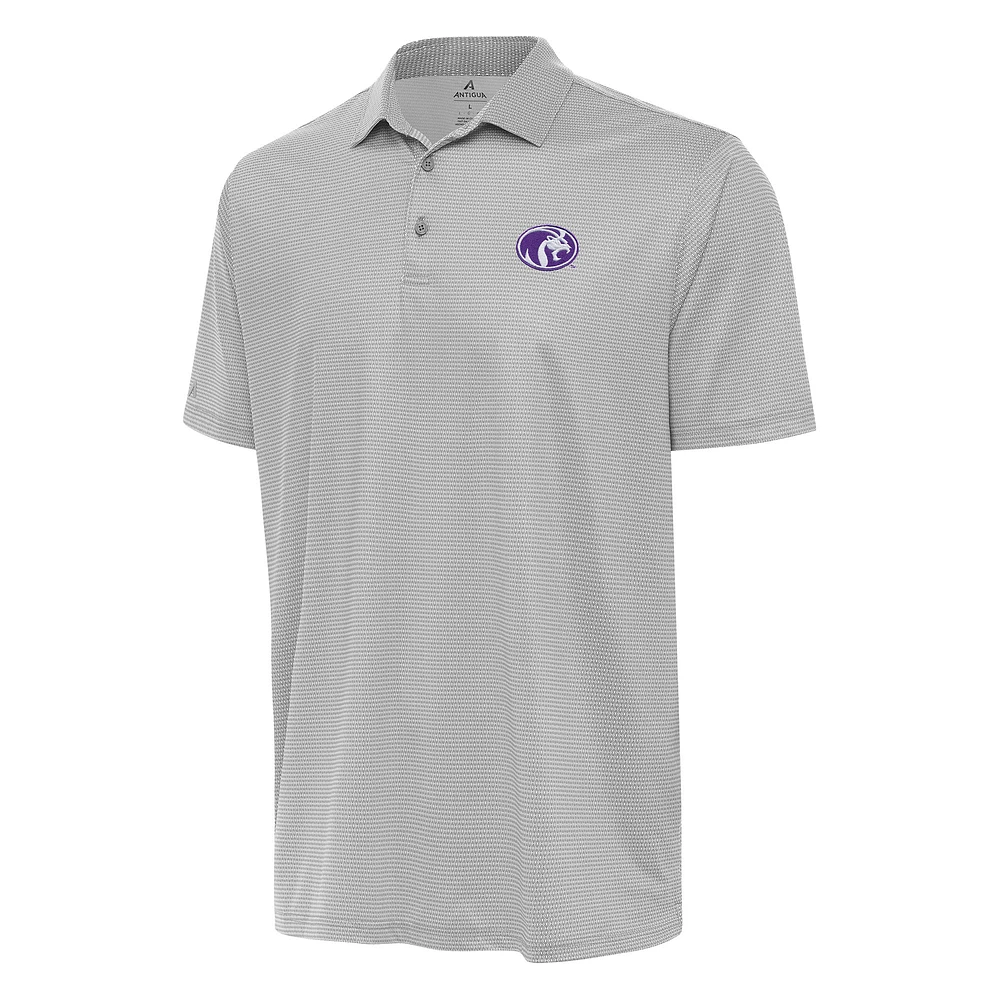 Men's Antigua Gray/White North Alabama Lions Rings Polo