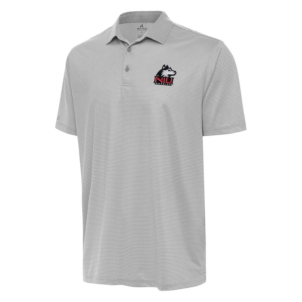 Men's Antigua Gray/White Northern Illinois Huskies Rings Polo