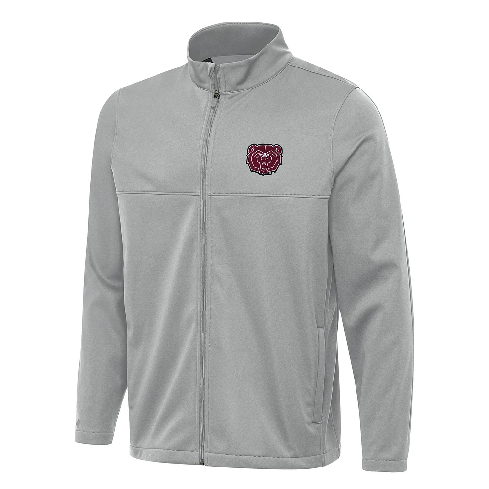 Men's Antigua Gray Missouri State University Bears Links 2 Full-Zip Golf Jacket