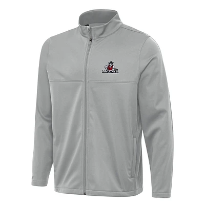 Men's Antigua Gray New Mexico State Aggies Links 2 Full-Zip Golf Jacket