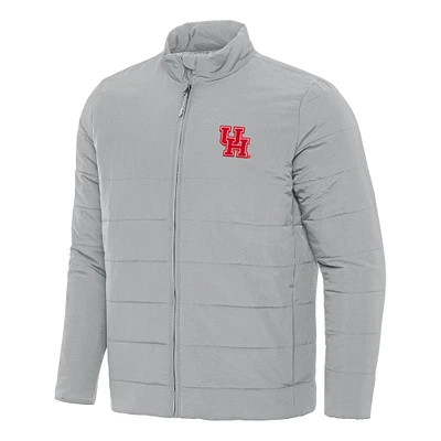 Men's Antigua Gray Houston Cougars Swelter Full-Zip Puffer Jacket