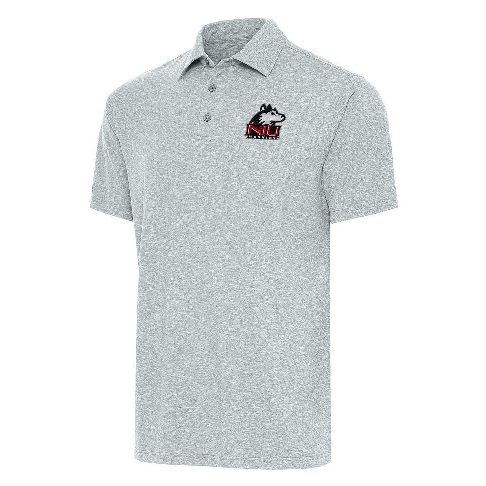 Men's Antigua Heather Gray Northern Illinois Huskies Big & Tall Par 3 Polo