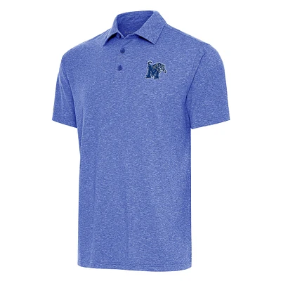 Men's Antigua Heather Royal Memphis Tigers Big & Tall Par 3 Polo