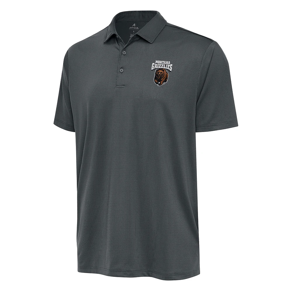 Men's Antigua Charcoal Montana Grizzlies Big & Tall Ellipse Polo