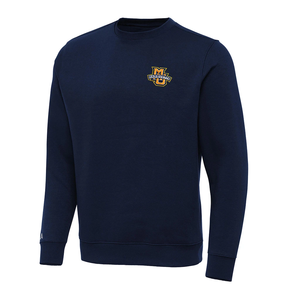 Men's Antigua Navy Marquette Golden Eagles Big & Tall Victory Pullover Sweatshirt