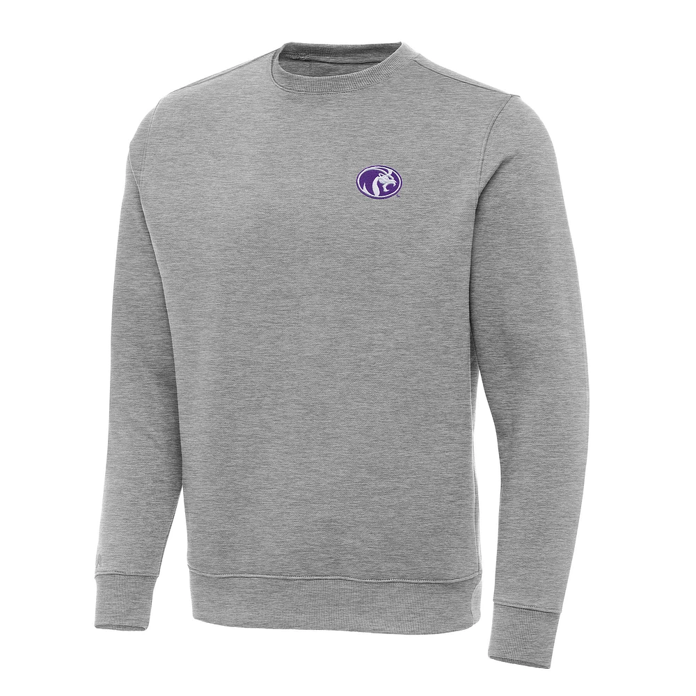 Men's Antigua Heather Gray North Alabama Lions Big & Tall Victory Pullover Sweatshirt