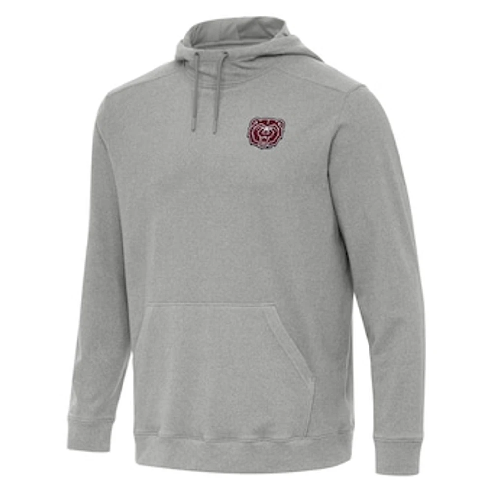Men's Antigua Heather Gray Missouri State University Bears Cloud Pullover Hoodie