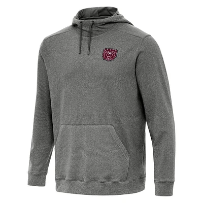 Men's Antigua Heather Charcoal Missouri State University Bears Cloud Pullover Hoodie