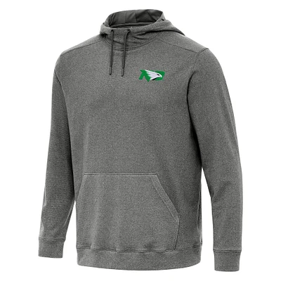 Men's Antigua Heather Charcoal North Dakota Cloud Pullover Hoodie