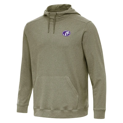 Men's Antigua Heather Olive North Alabama Lions Cloud Pullover Hoodie