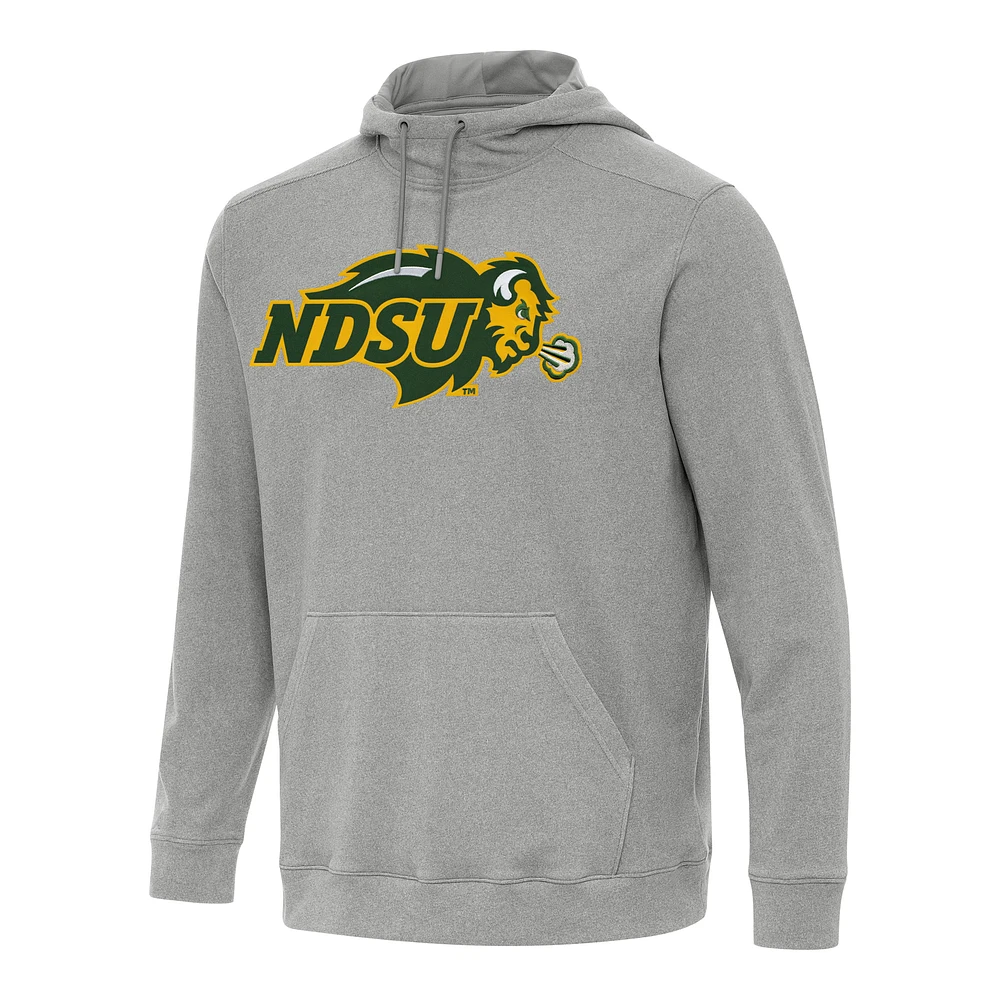 Men's Antigua Heather Gray NDSU Bison Cloud Pullover Hoodie