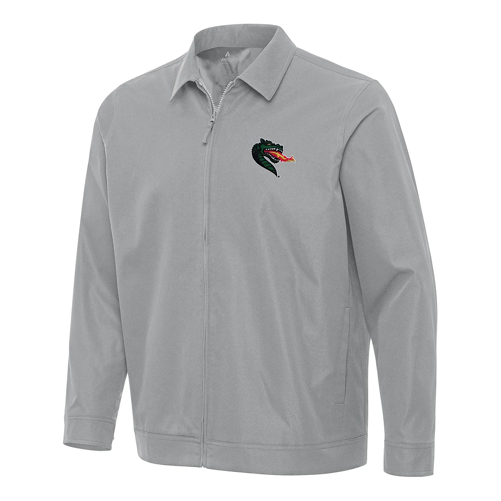 Men's Antigua Gray UAB Blazers Pivot Full-Zip Jacket