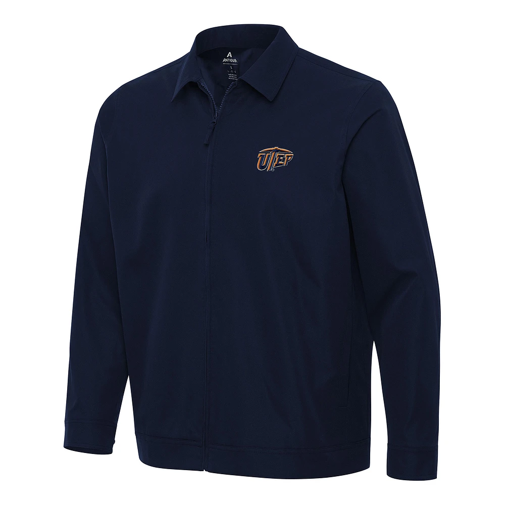 Men's Antigua Navy UTEP Miners Pivot Full-Zip Jacket