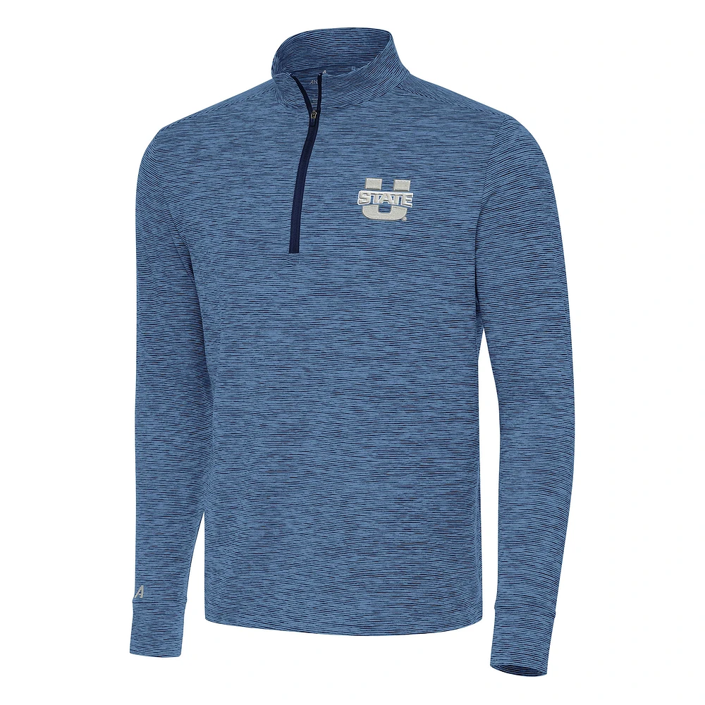 Men's Antigua Blue Utah State Aggies Cause Quarter-Zip Top