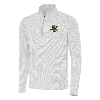 Men's Antigua Gray Vermont Catamounts Cause Quarter-Zip Top