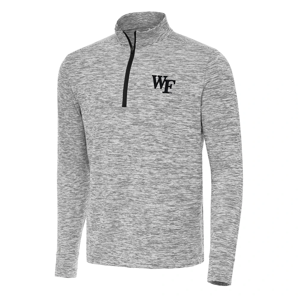 Men's Antigua Black Wake Forest Demon Deacons Cause Quarter-Zip Top