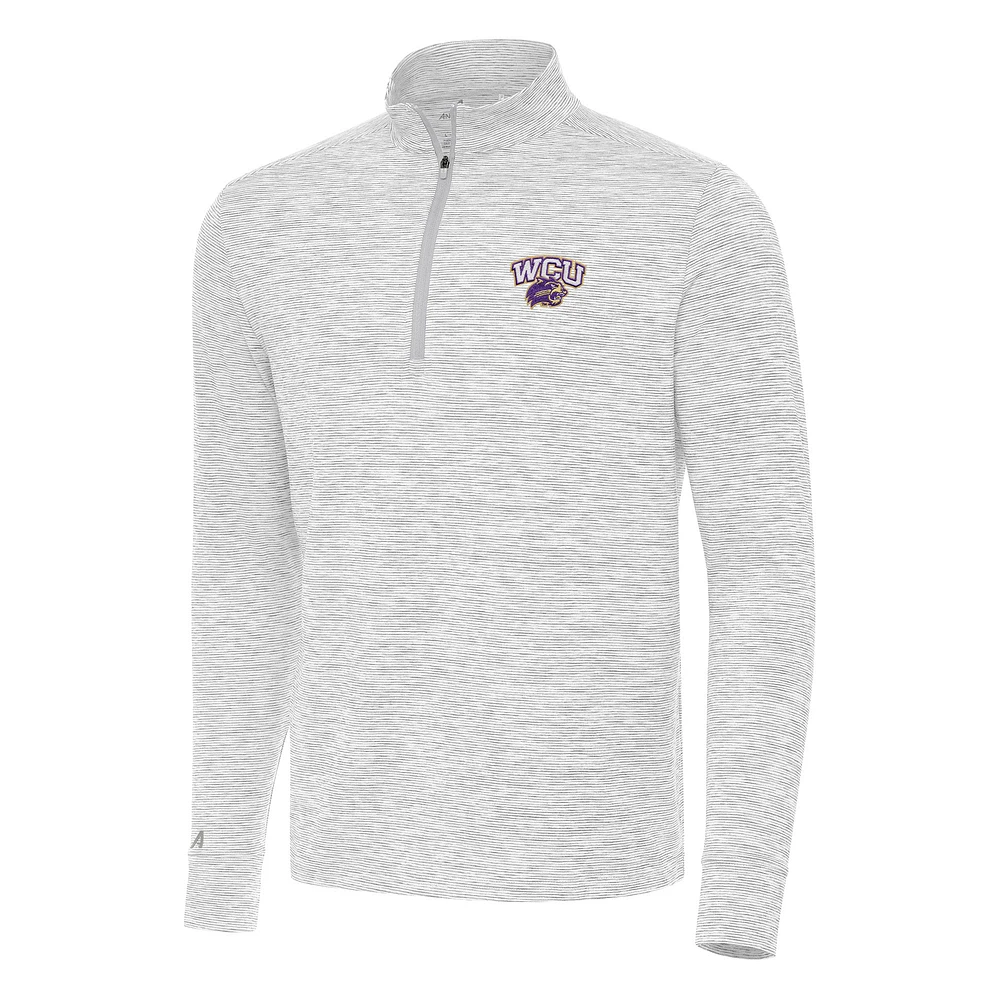 Men's Antigua Gray Western Carolina Catamounts Cause Quarter-Zip Top