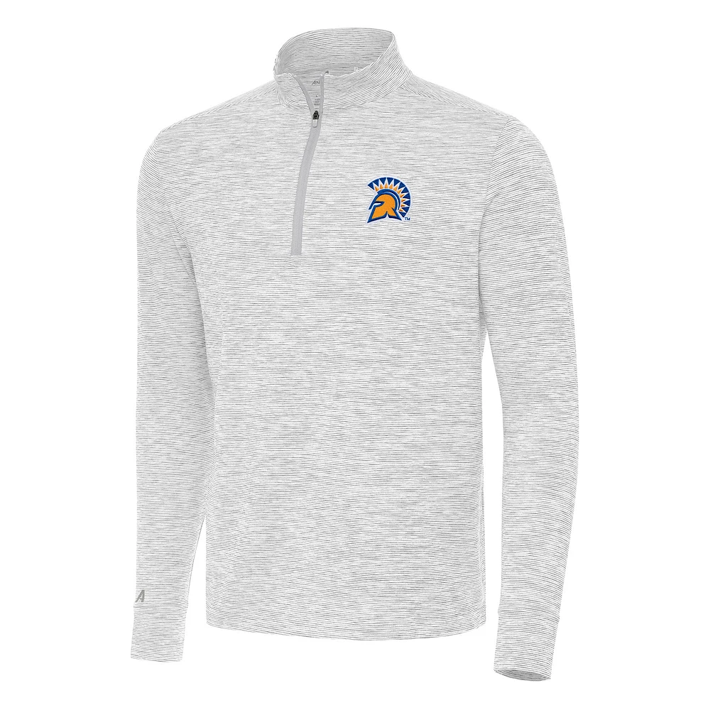 Men's Antigua Gray San Jose State Spartans Cause Quarter-Zip Top