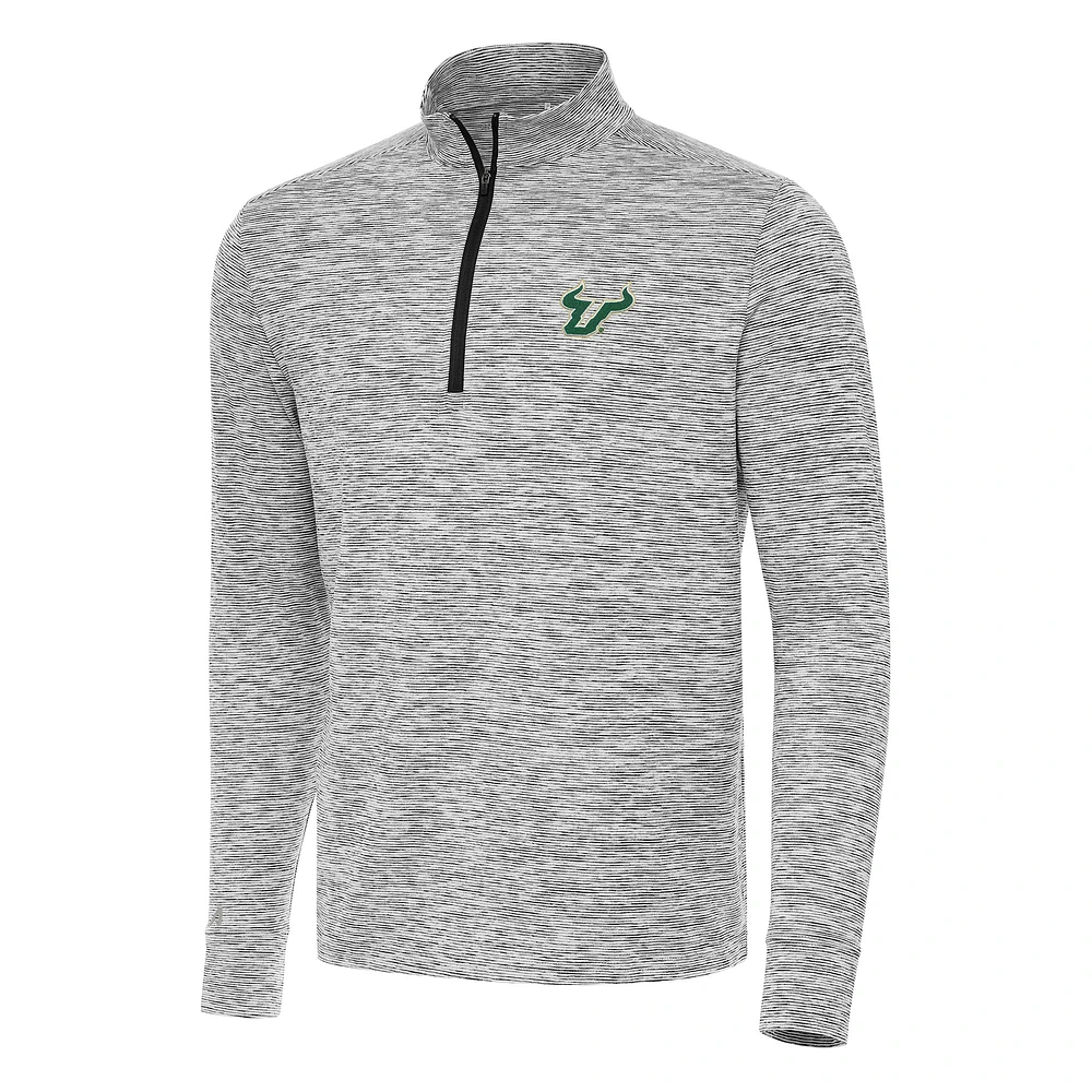 Men's Antigua Black South Florida Bulls Cause Quarter-Zip Top
