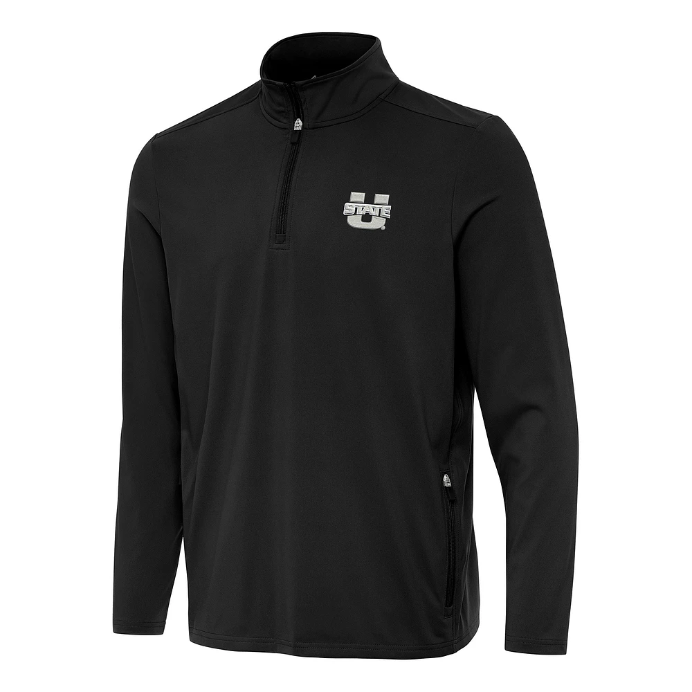 Men's Antigua Utah State Aggies Perilous Quarter-Zip Sweatshirt