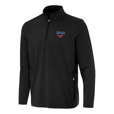 Men's Antigua SMU Mustangs Perilous Quarter-Zip Sweatshirt