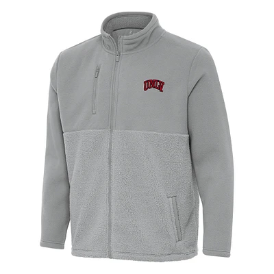 Men's Antigua Gray UNLV Rebels Daily Fused Full-Zip Jacket