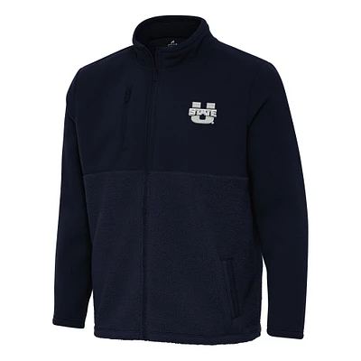 Men's Antigua Navy Utah State Aggies Daily Fused Full-Zip Jacket