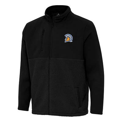 Men's Antigua Black San Jose State Spartans Daily Fused Full-Zip Jacket