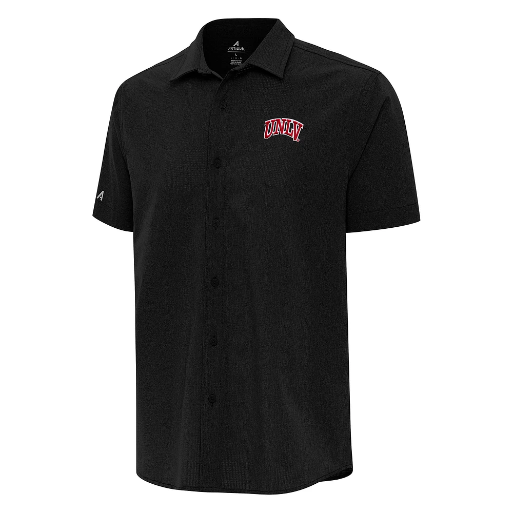 Men's Antigua UNLV Rebels Activate Woven Short Sleeve Button-Up Shirt