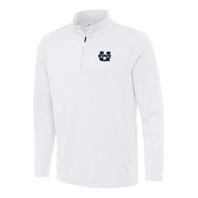Men's Antigua Utah State Aggies Reprocess Quarter-Zip Top