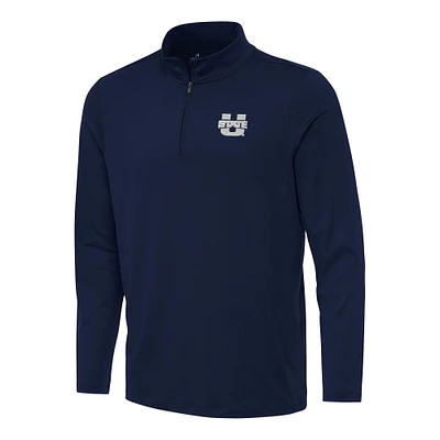 Men's Antigua Navy Utah State Aggies Reprocess Quarter-Zip Top